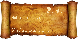 Mohai Attila névjegykártya