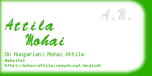 attila mohai business card